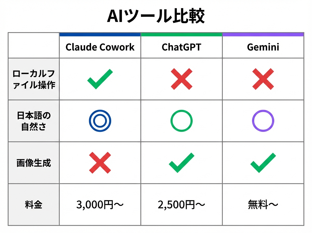 4. 比較・検討：他のAIツールとの違い