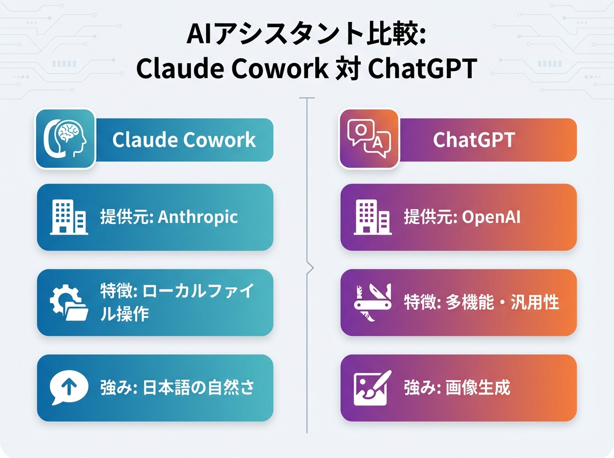 第1章：基本情報——そもそもClaude CoworkとChatGPTって何？