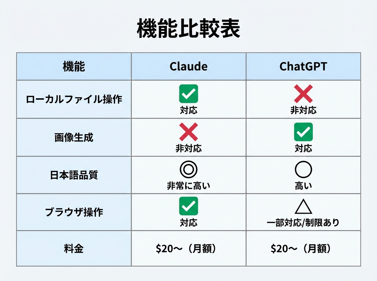 第2章：機能の徹底比較——何ができて、何ができないのか