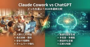 Claude CoworkとChatGPTの違いを徹底比較【2026年最新】