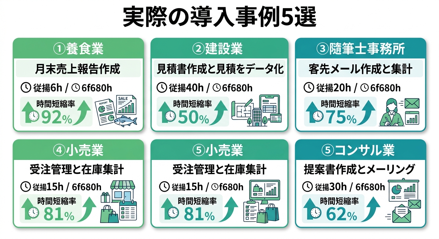 実際の導入事例5選——「こんな仕事が、こう変わった」