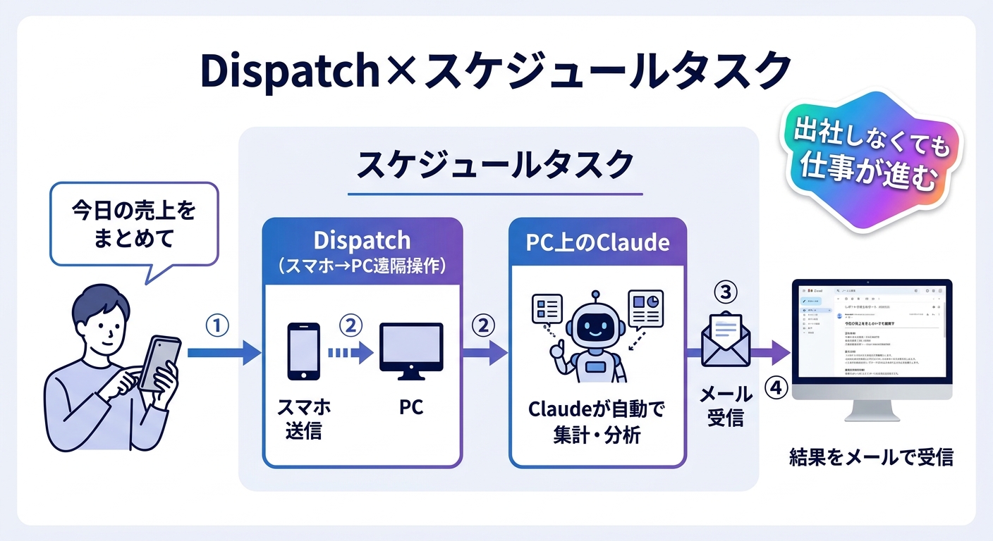 Dispatch機能との組み合わせでさらに便利に
