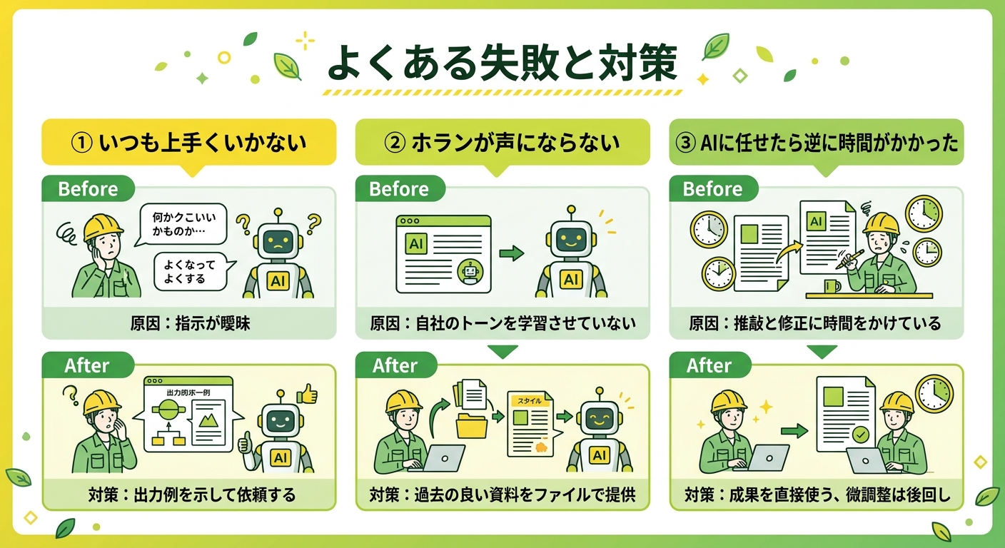 よくある失敗と対策——Claude Coworkを使いこなすために