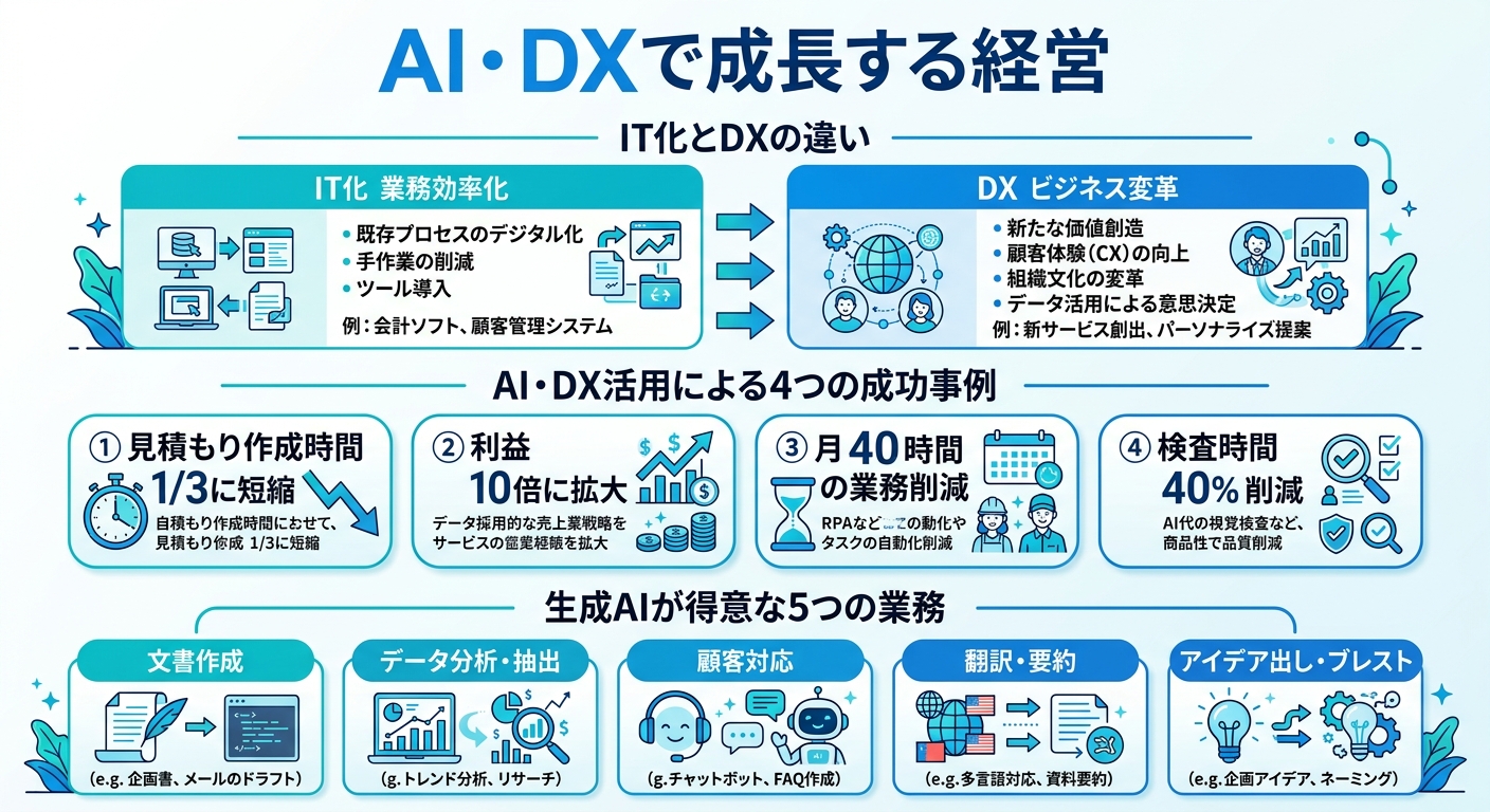 AI・DXで「人を増やさずに成長する」経営モデル
