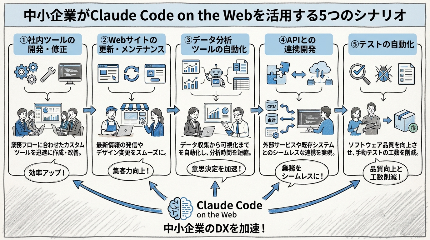 限られた時間を本来の仕事に集中させる「タスク振り分け術」 中小企業がClaude Code on the Webを活用する5つのシナリオ