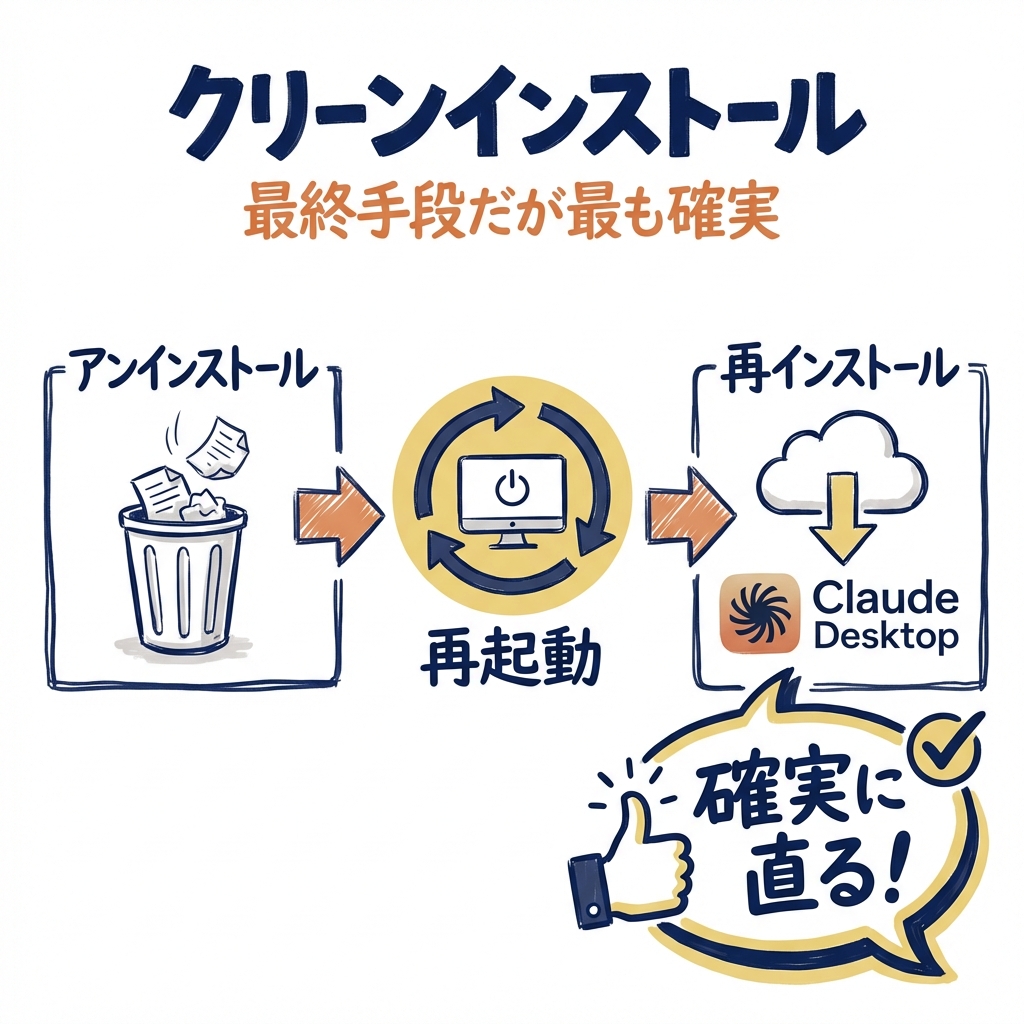 Claude Coworkを有効にしたらインターネットが繋がらなくなった!Windows 11の原因と対策 Claude Desktopのクリーンインストール手順